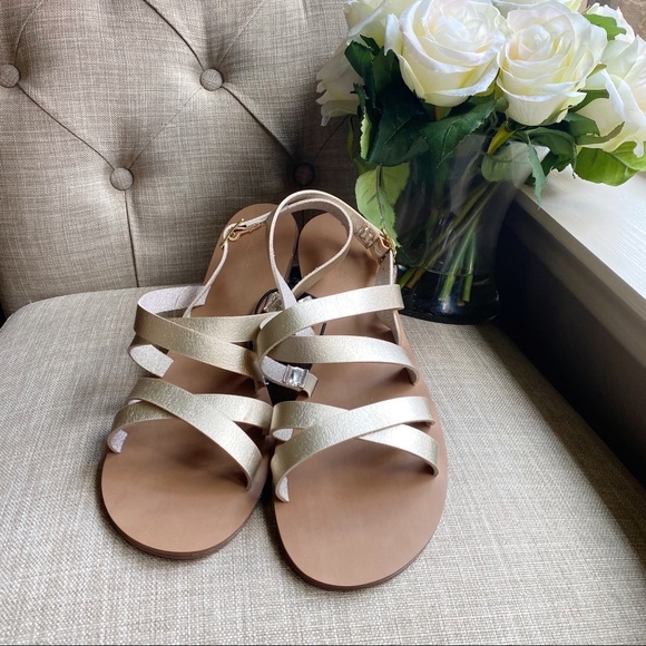 J. Crew Strappy Cross-Strap Slide Sandals - Picture 3 of 7